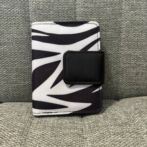 Cute zebra print compact wallet